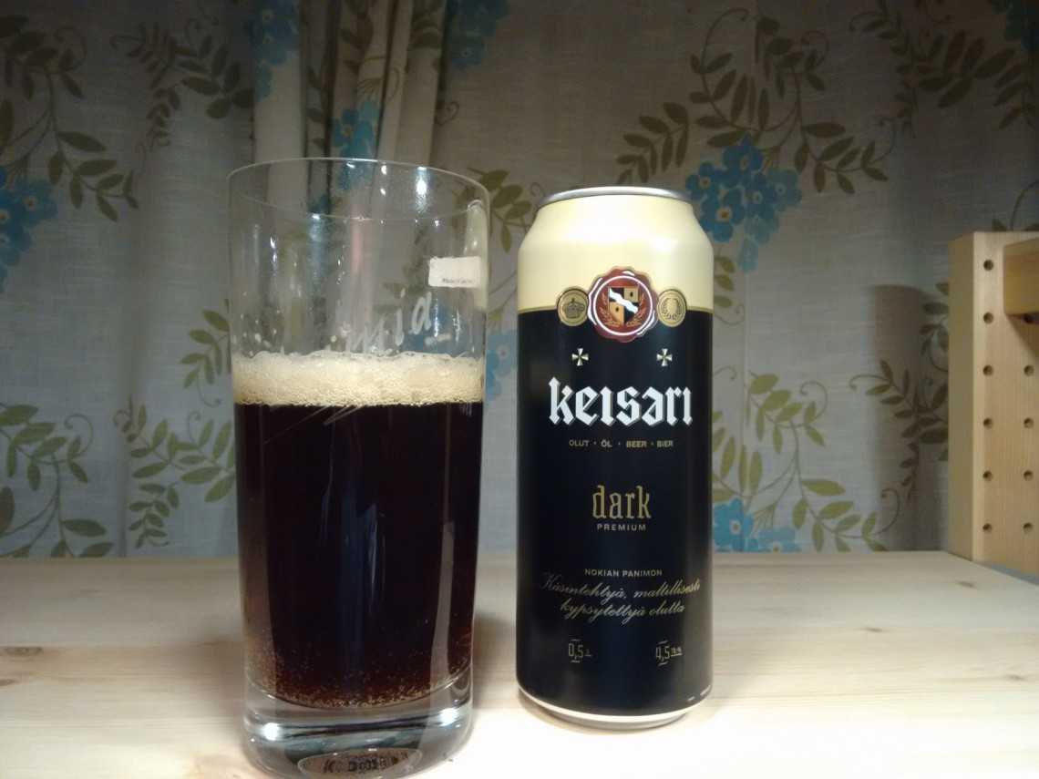 Keisari Dark - Nokian panimo poured in a glass
